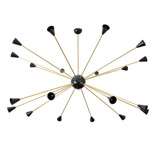 Large Italian Sputnik Chandelier from Stilnovo, Italy, 1960s For Sale