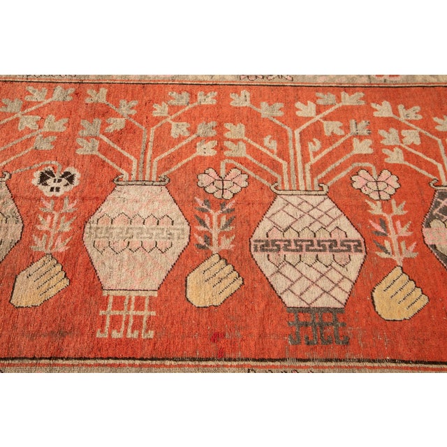 Early 20th Century Antique Khotan Scatter Wool Rug For Sale - Image 11 of 13