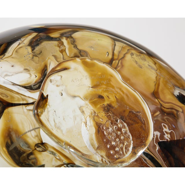 Handblown Glass Sculpture by Peter Bramhall For Sale - Image 10 of 11