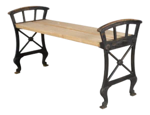 Vintage Mid Century Cast Iron Bench by Folke Bensow