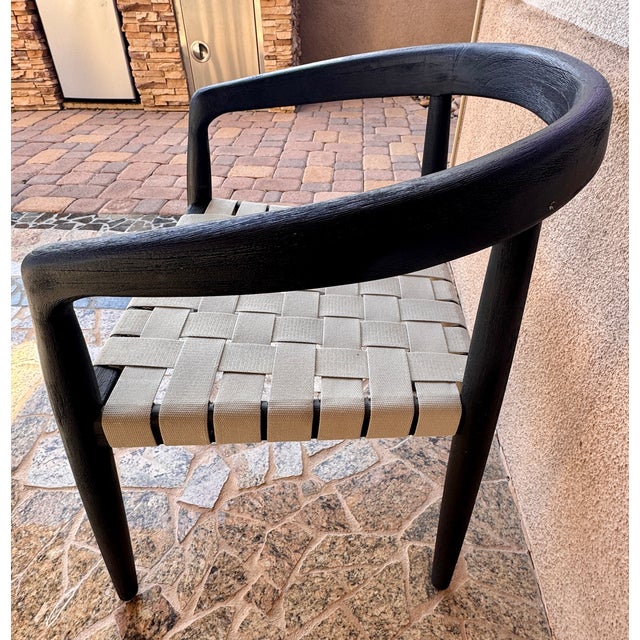 Modern Modern Outdoor Dining Set by Four Hands With Teak Chairs, 5 Pieces For Sale - Image 3 of 8