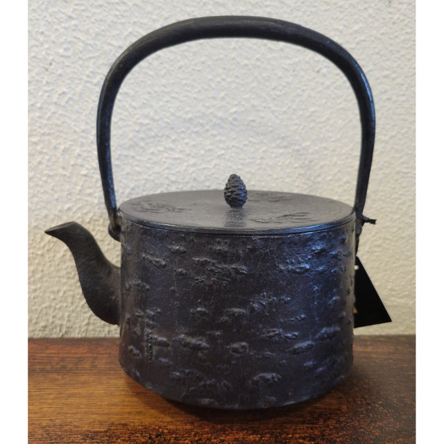 Vintage Japanese Tetsubin Iron Tea Kettle Chairish