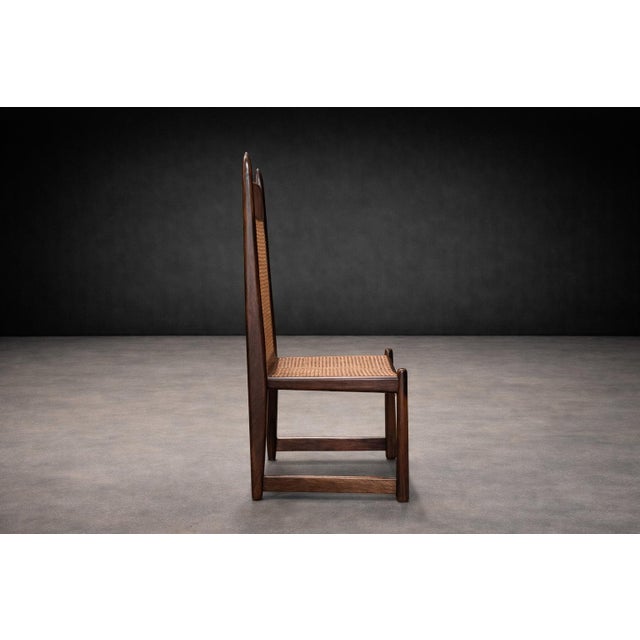 1960s Set of 12 Brazilian Modern Dining Chairs in Rosewood & Caning by Fatima, 1960s Lot 606A For Sale - Image 5 of 16