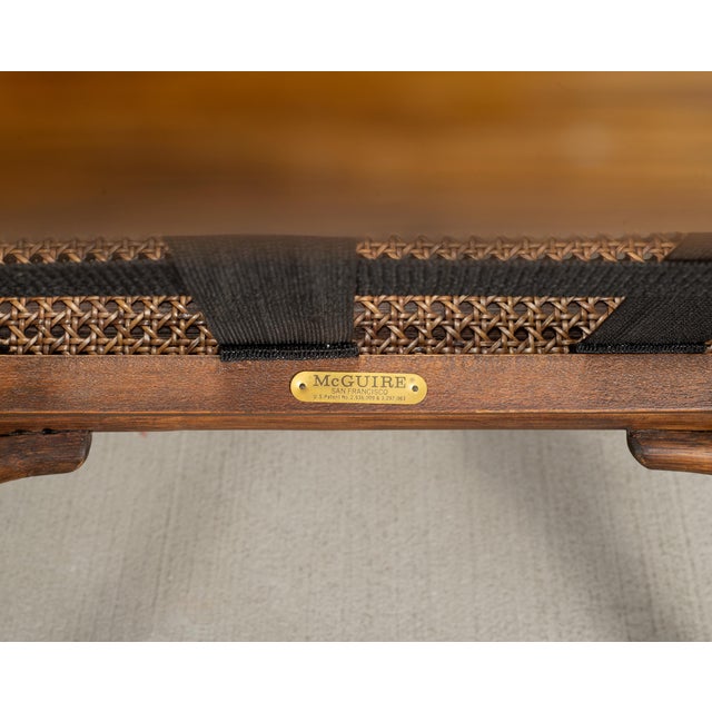 Wood McGuire Organic Modern Rattan Double-Cane Panel Sofa Settee For Sale - Image 7 of 18