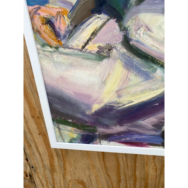 Vintage Original Oil Portrait B. Yutarian For Sale - Image 4 of 8