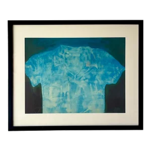 Vintage Abstract Shirt Still Life Original Oil Crayon Painting on Paper