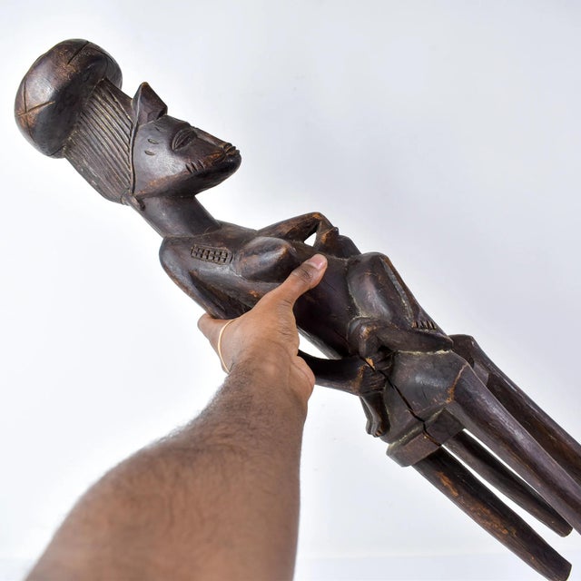 Early 20th Century Senufo Maternity Figure on Stool Côte d'Ivoire For Sale - Image 13 of 15
