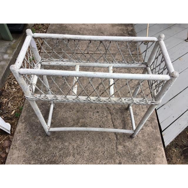 Victorian Early 20th Century Victorian Wicker Plant Stand For Sale - Image 3 of 12