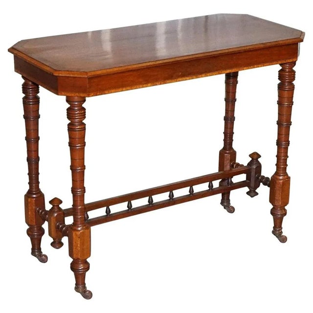Victorian Carved Walnut Whatnot Console Table, 1920s For Sale - Image 18 of 18