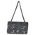 Black Black Denim Sequin CC Medium Classic Double Flap Bag For Sale - Image 8 of 9