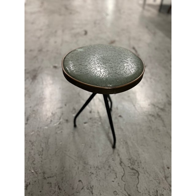 Pair of Vintage Metal Stools For Sale - Image 4 of 4