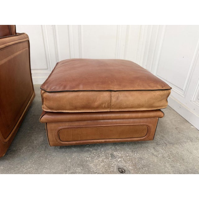 Leather Living Room Set from Roche Bobois, 1980s, Set of 4 For Sale - Image 17 of 18