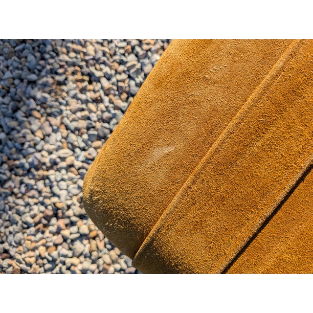 Mid-Century Modern 1970 Drexel Heritage Suede Ottomans/Stools-Pair. For Sale - Image 3 of 12