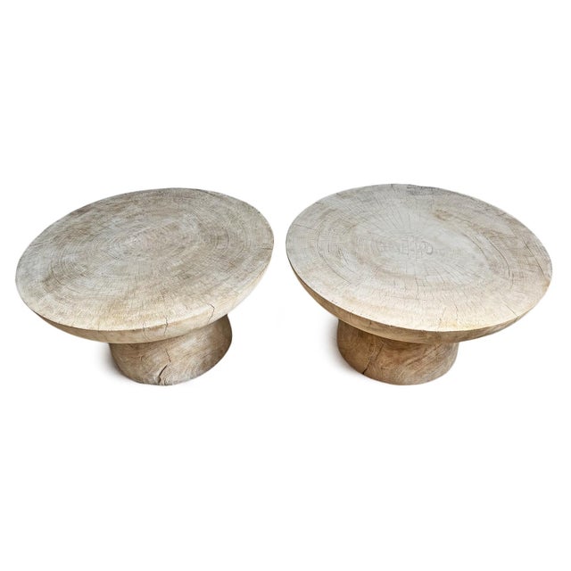 Contemporary Round Bleached Milan Coffee Table For Sale - Image 3 of 8