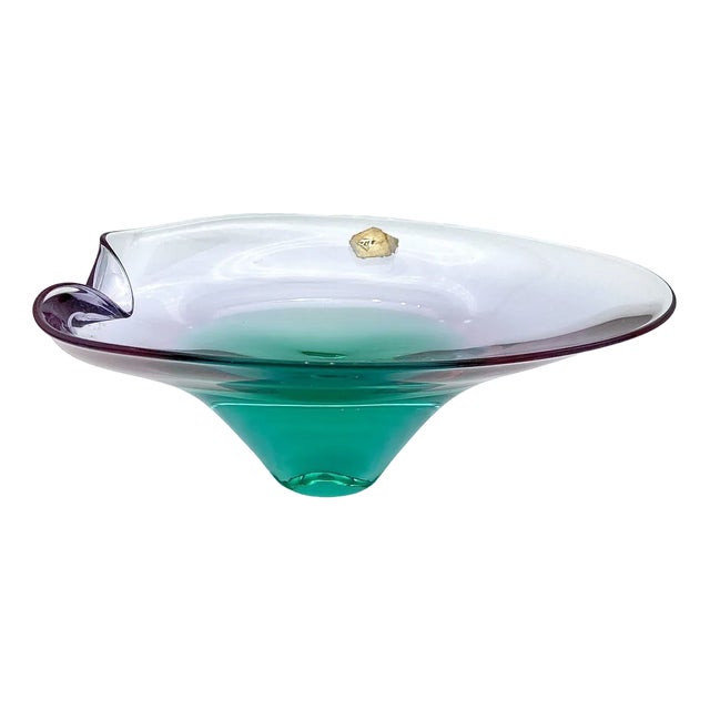 Artglass Bowl by Železný Brod Glassworks For Sale