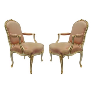 18th Century Fine Pair of Louis XV First Revival Armchairs For Sale