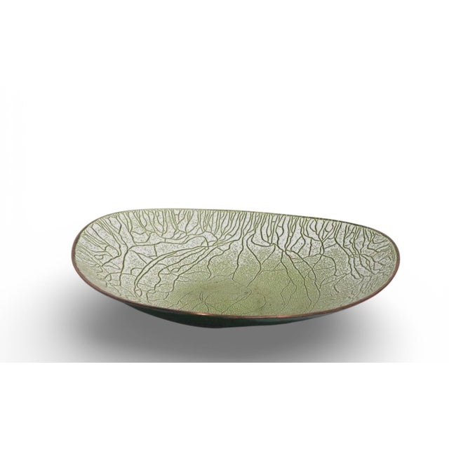 Mid 20th Century Enamel on Copper Dish Vide Poche For Sale - Image 9 of 9