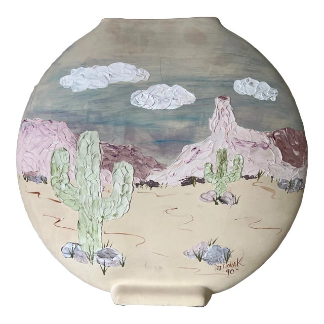 1990's Vintage Pat Novak Southwestern Art Pottery Vase For Sale