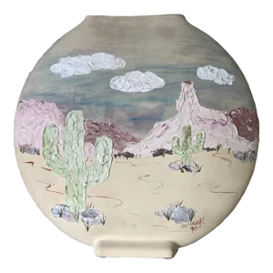 1990's Vintage Pat Novak Southwestern Art Pottery Vase