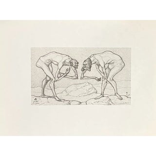 1947 Paul Klee Engraving 2 Two Men Meet 1903 For Sale