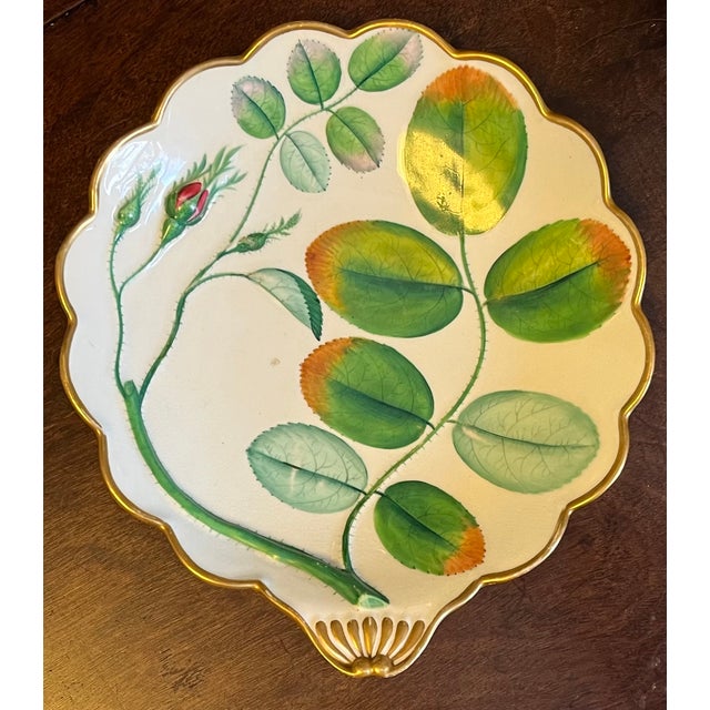 Worcester Porcelain Antique 19th Century English Worcester Porcelain Blind Earl Serving Dish For Sale - Image 4 of 12