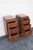 1930s Tall Narrow Carved Nightstands Side End Bedside Tables a Pair For Sale - Image 4 of 12