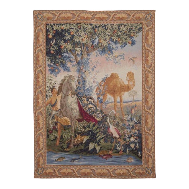 The Draped Horse Loom Woven Tapestry - 198 X 142 Cm (6'6" X 4'8") - Requires Rod Size 4 For Sale