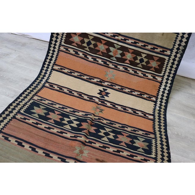 Textile Antique Caucasian Kilim Rug, 1920s For Sale - Image 7 of 15
