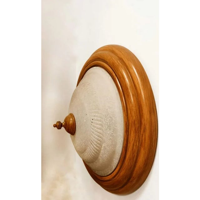 Vintage Wall Lights in Ceramic with Glass For Sale - Image 5 of 7