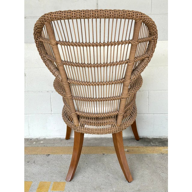 Made Goods Organic Modern Faux Rattan Aurora Dining Chair For Sale In Atlanta - Image 6 of 7