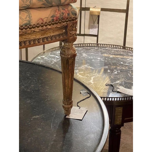 19th Century 19th C. French Louis XVI Giltwood Ottoman For Sale - Image 5 of 10