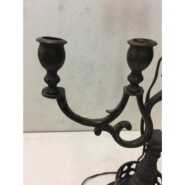 Antique Candlestick Lamp Brass Chairish