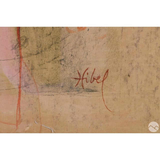 Mid-Century Modern 1970s Mid-Century Framed Oil Painting by Edna Hibel For Sale - Image 3 of 6