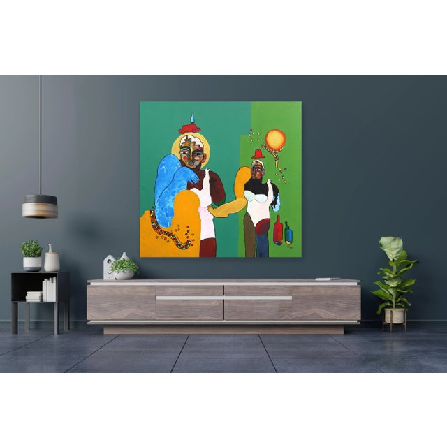 Textile "New and Groovy" Original Artwork by Valerie Etitinwo For Sale - Image 7 of 8