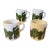 Vintage Hazel Atlas "Flower Power" Milk Glass Coffee Mugs '60s - Mid-Century Retro - Set of 4 For Sale