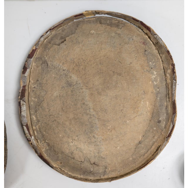 19th Century American Folk Op Art Wallpaper Bandbox in Top Hat Form For Sale - Image 12 of 13