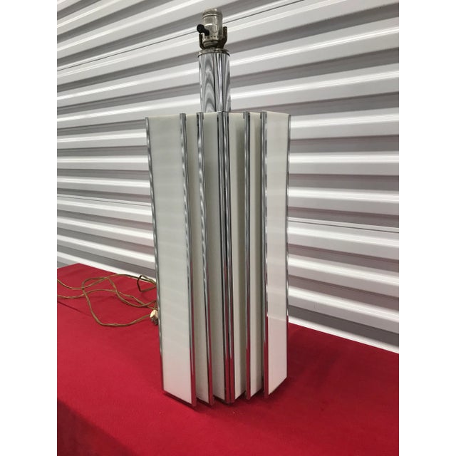 1980s Art-Deco Skyscraper Style Lamp For Sale - Image 13 of 13