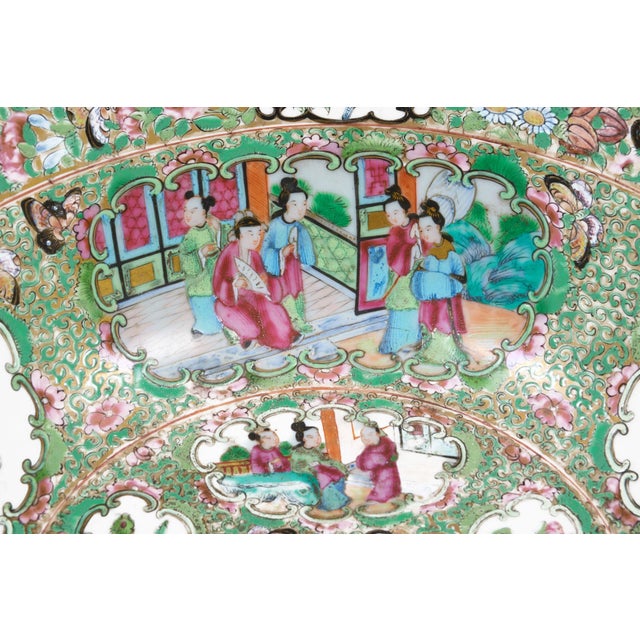 Rose Antique Chinese Export Porcelain Rose Medallion Bowl For Sale - Image 8 of 10
