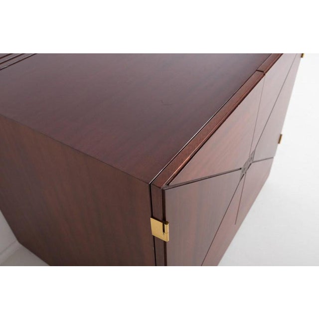 Vintage Bar Cabinet with Brass Markings For Sale - Image 10 of 17