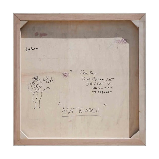 2022 "Matriarch" Blue and Bright Red Abstract Painting by Paul Reeves For Sale - Image 12 of 12