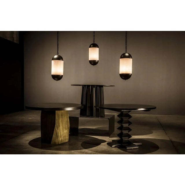 NOIR Column Dining Table, Black Iron For Sale In Los Angeles - Image 6 of 7