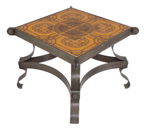 Ceramic and Wrought Iron Coffee Table, France, 1960s
