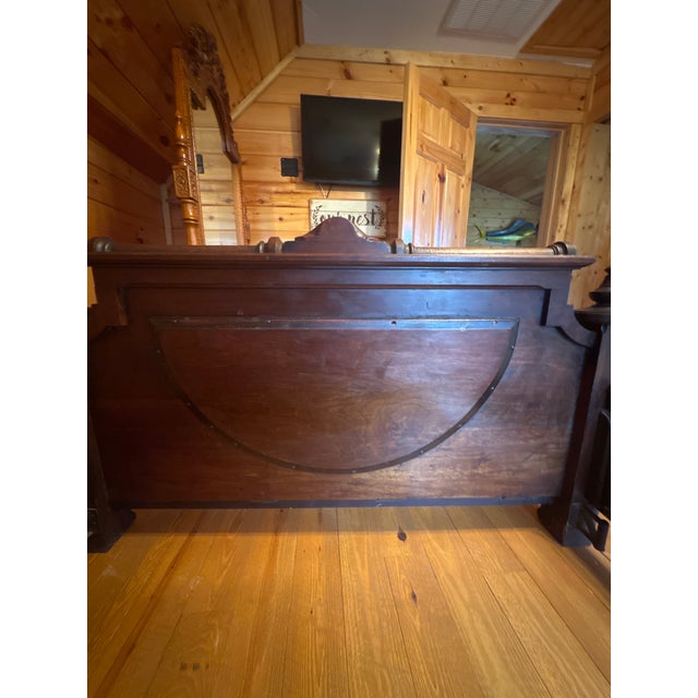 Wood Late Victorian Renaissance Revival Walnut Bedroom Suite, C. 1890–1905 — 3 Pieces For Sale - Image 7 of 15