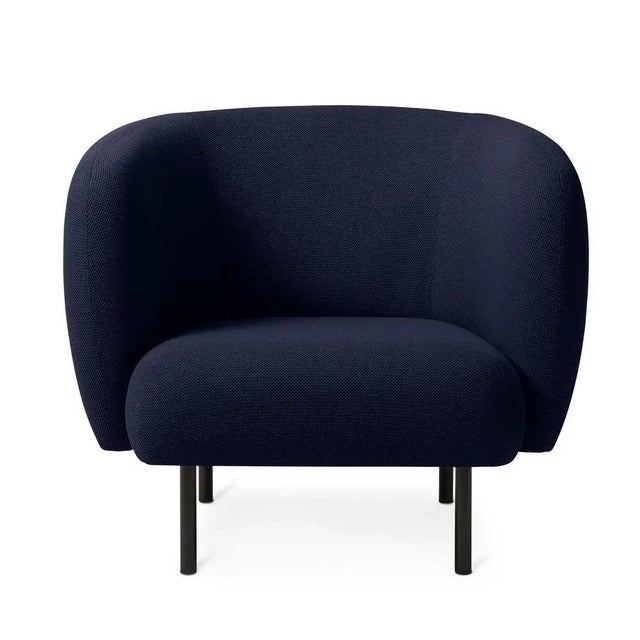 Cape lounge chair steel blue by Warm Nordic Dimensions: D 90 x W 82 x H 80 cm Material: Textile upholstery, Wooden frame,...