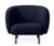 Cape lounge chair steel blue by Warm Nordic Dimensions: D 90 x W 82 x H 80 cm Material: Textile upholstery, Wooden frame,...