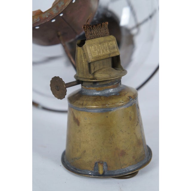 Antique Sherwood & Wedge British Nautical Maritime Brass Onion Ship Oil Lanterns - a Pair For Sale - Image 11 of 12
