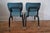 Vintage American Desk Manufacturing Co. Student Chairs. c. 1970s. Blue fiberglass seat and chair back, steel rivets with...