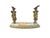 Metal Oval Brass and Onyx Marble Console Coffee Table with Greek Nymphs, 1960s For Sale - Image 7 of 8