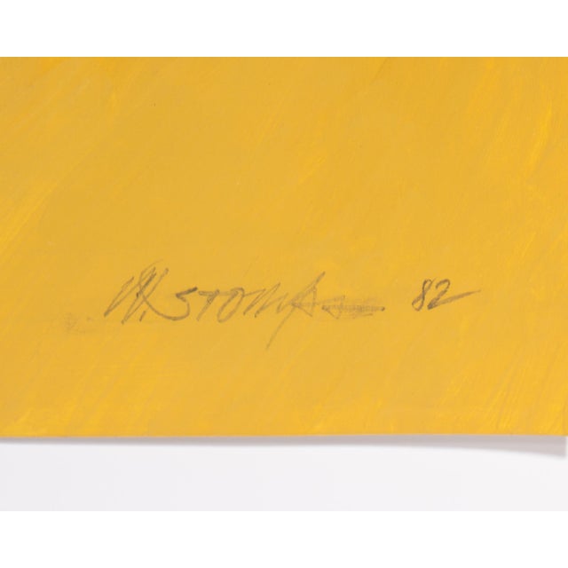 1980s 1982 Signed Acrylic on Paper Painting by Walter Stomps For Sale - Image 5 of 6