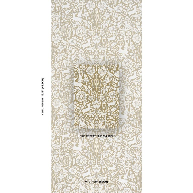 With its hand-painted silhouettes of woodland critters, Deerfield is a whimsical wallpaper with endless charm. Surface-...